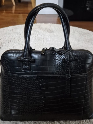 Aldo Satchel Shoulder Bag Black Faux Leather Like New