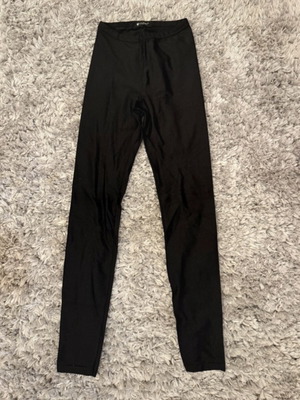Shiny leggings with glitter effect like new, black