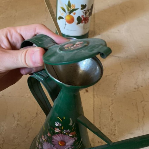 Kitchenware set used with jug, briki, and tin container