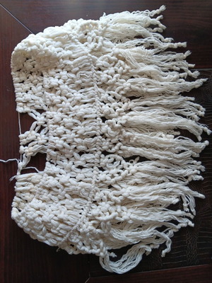 Macrame decoration used, white for pots