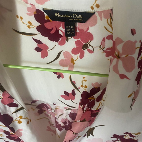 Massimo Dutti shirt like new, size 40, white and pink