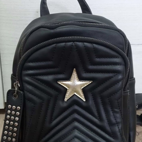 Women's backpack black with star like new
