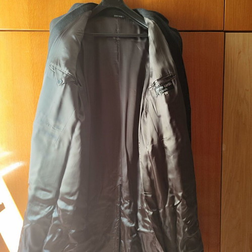Pierre Cardin men's coat like new, size 50, gray wool with satin lining