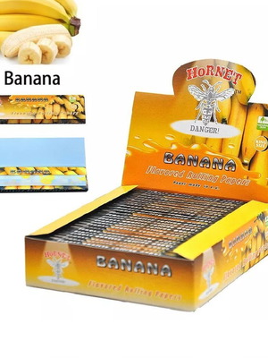 Hornet King Size rolling paper banana flavor new