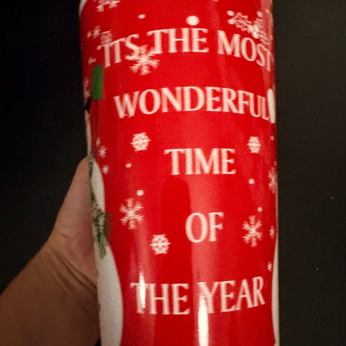 Large Christmas mug with snowman and festive phrase