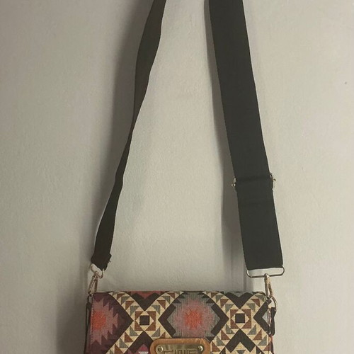 Dolce crossbody bag with ethnic pattern new, multicolor