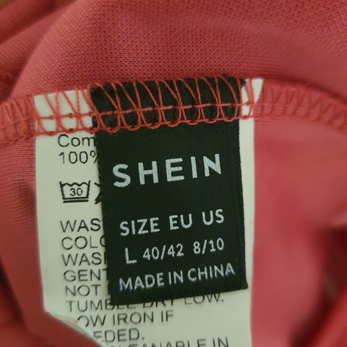 Shein red one-sleeve dress like new, short with slit