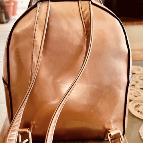 Voi&Noi metallic rose gold backpack