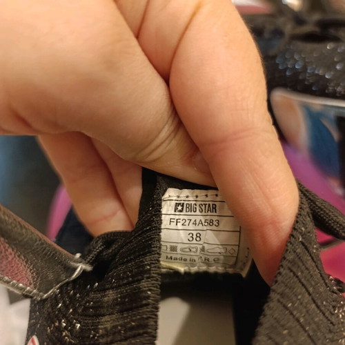 Big Star sport shoes size 38 like new, black and colorful