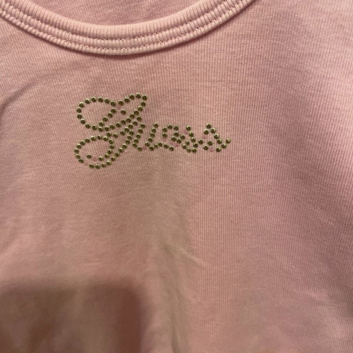 Guess top pink light, cotton, sleeveless, like new, size S