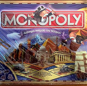 Monopoly Διασημα Μνημεια του Κοσμου Ελληνικη Original Parker Αριστη Κατασταση!