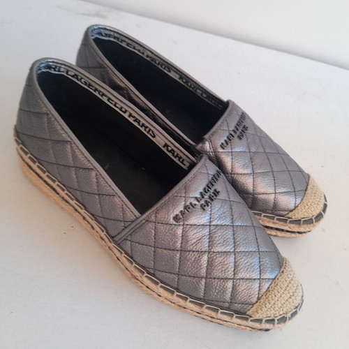 Karl Lagerfeld Paris espadrilles size 40 like new, gunmetal