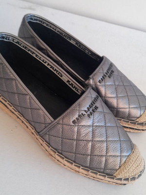 Karl Lagerfeld Paris espadrilles size 40 like new, gunmetal