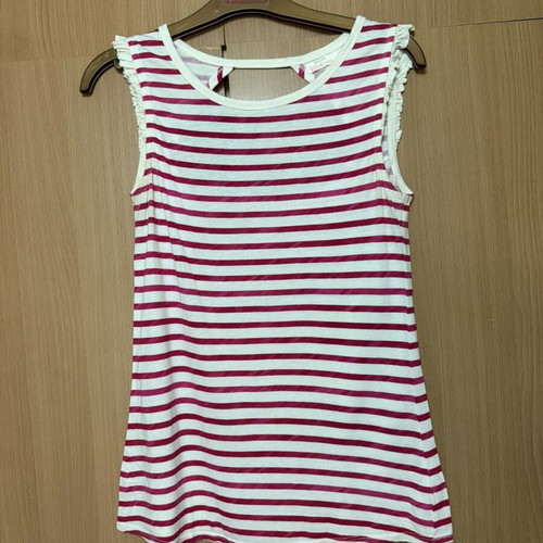 Bershka sleeveless blouse with red stripes used, size M