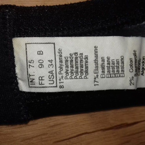 Lejaby strapless bra 90C with silicone used, black