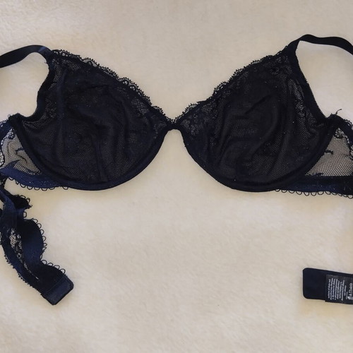 Calvin Klein black see through lace bra without padding, like new