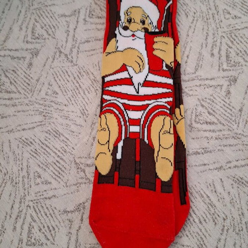 Christmas socks new, red, one size