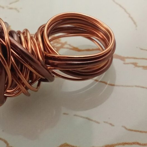 Wire Wrap ring with copper wire, like new