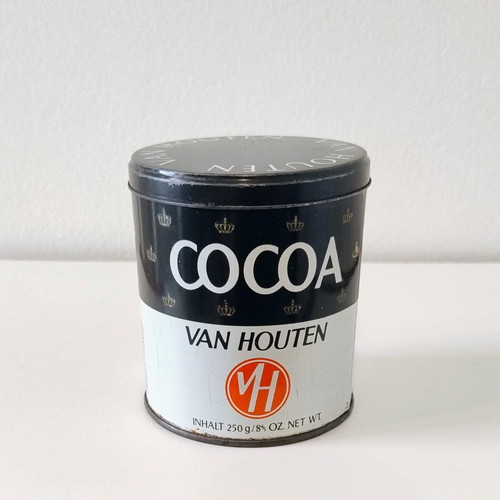 Van Houten Vintage Metal Cocoa Tin used, 250g