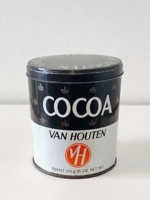 Van Houten Vintage Metal Cocoa Tin used, 250g