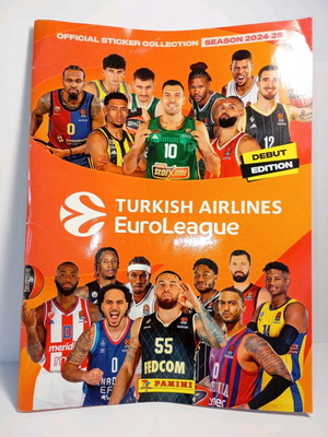 2024-25 Turkish Airlines EuroLeague album used with 81 stickers
