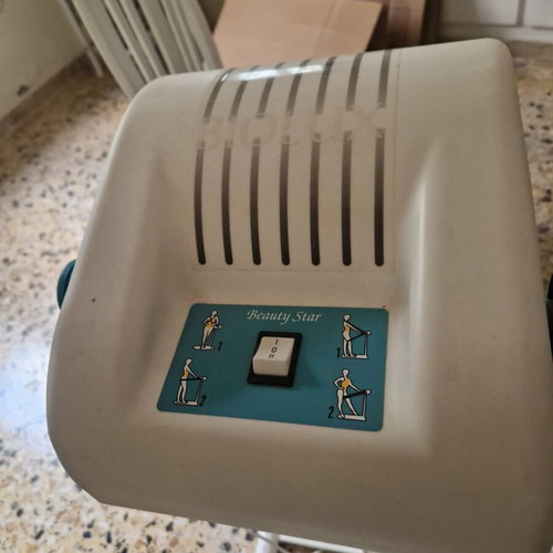 Massage and passive exercise device with rollers and straps like new
