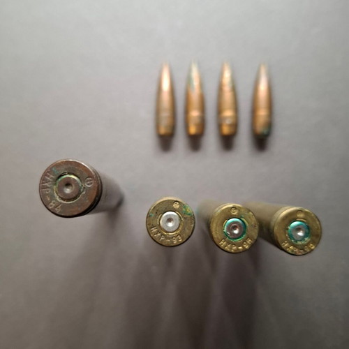 Casings and Bullets used, vintage military collectibles
