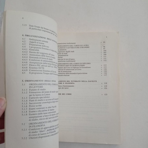 Bollettino Notiziario Faculty of Letters and Philosophy like new, University of Padova