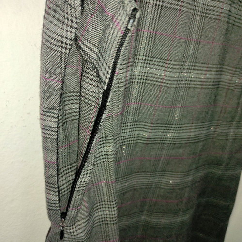 Elements by Kenvelo gray plaid mini pleated dress size XS like new