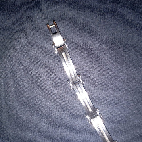 Visetti men's steel bracelet like new, silver