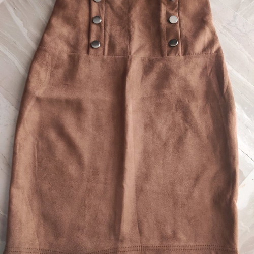 Suede skirt brown small, fitted, like new