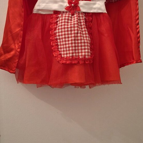 Carnival costume Red Riding Hood checked baby like new