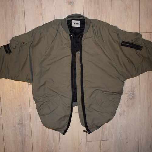 Acne Hydra Oversized Bomber Jacket like new, size 34, green