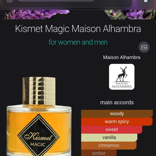 Kismet Magic Eau de Parfum 3ml new, unisex oriental vanilla fragrance