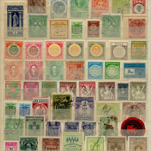 T047 stamps used, large variety, all together