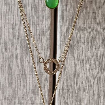 Axel triple necklace green gold new