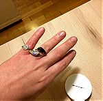  Δαχτυλίδι Swarovski- χειροποιητο