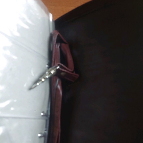 Leather organizer brown burgundy like new