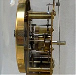  Ρολόι μπρούντζινο "ετήσιο" γερμανικής κατασκευής, τοποθετημένο σε κρυστάλλινο θόλο.