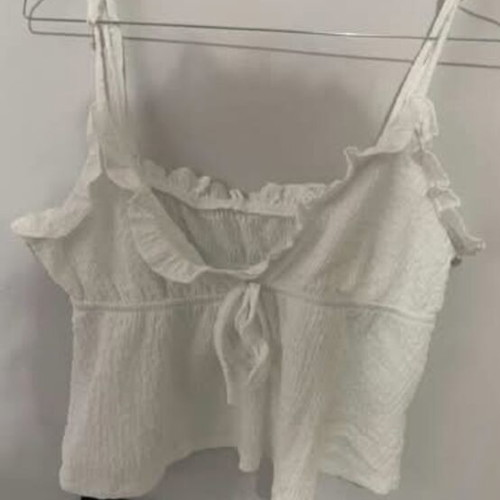 Crop top Shine white size M like new