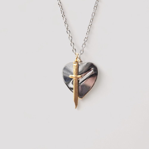 Heart & Dagger necklace new from Precious Weapons by Fetty