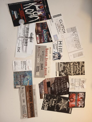 Concert ticket collection used, all together