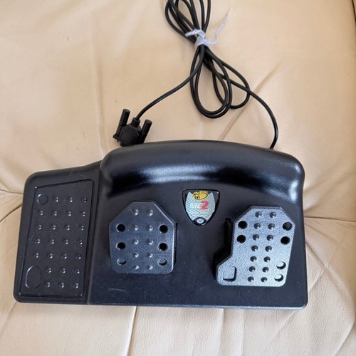 Mad Catz MC2 MicroCon Racing Wheel with Pedals for PlayStation 2 used with game