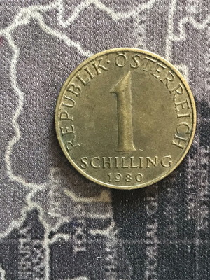 Austria 1 Schilling 1980 coin used