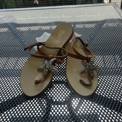 Bozikis sandals used, size 37, beige and brown
