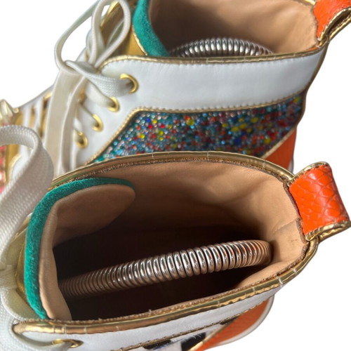 Christian Louboutin Lou Spikes sneakers μεταχειρισμένα, μέγεθος 37, μαύρα και πολύχρωμα