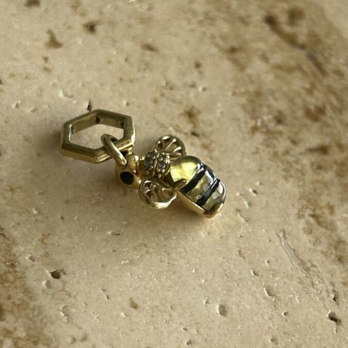 Pandora Charm Bee with Cubic Zirconia and Yellow Crystal, Like New
