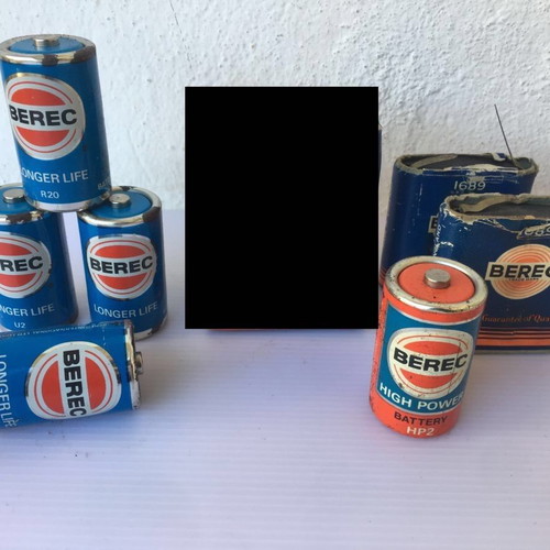 Old batteries as seen