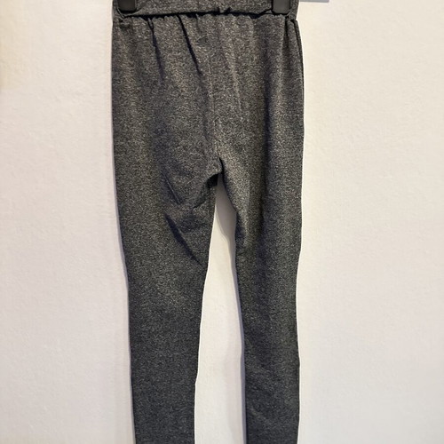 Girls' sports set with grey leggings and orange tank top, size 10
