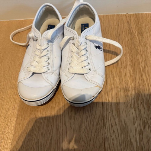 Polo Ralph Lauren Sneakers λευκά δερμάτινα μεταχειρισμένα, κλασικό σχέδιο
